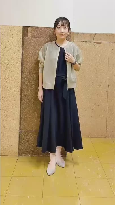 接触冷感/吸水速乾/洗える】ドレープツイルワンピース（ミドル