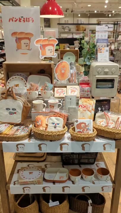 ◇スクエアプレートS ワンポイント柄 ＜パンどろぼう ＞（スポット